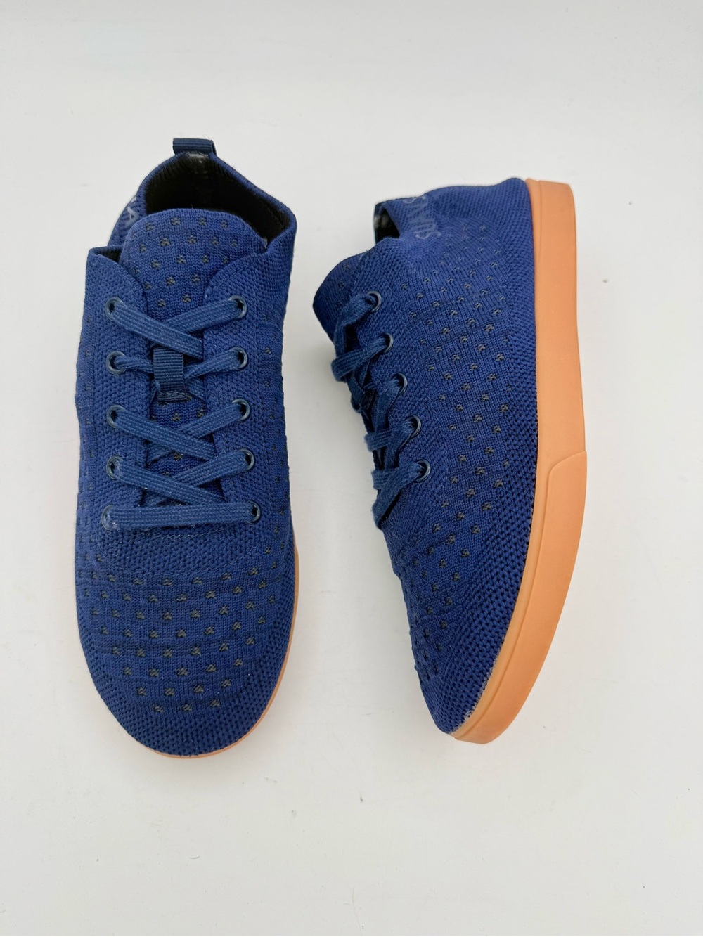 SUAVS - women’s The Zilker knit lace up sneakers royal blue slip on shoes SZ 8